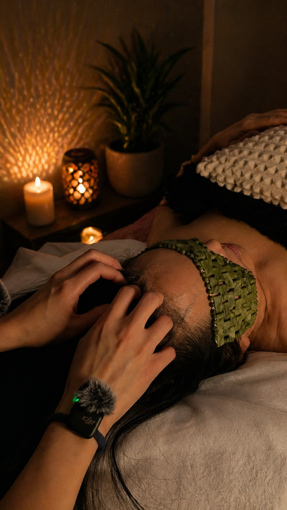 GAO Therapy avslappning med ögonmask och ljusljus